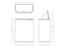 Brabantia Poubelle à Pédale 2x30l Platinum - 211546 -Electroménager Soldes accessoire et rangement cuisine 18873673