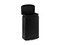 Poubelle En Métal Noir 50 Litres Ouverture à Pédale -Electroménager Soldes accessoire et rangement cuisine 19148057