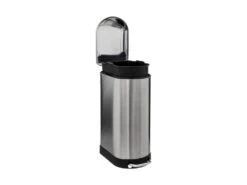 Poubelle 30 Litres En Métal Inox Ouverture à Pédale -Electroménager Soldes accessoire et rangement cuisine 19148069