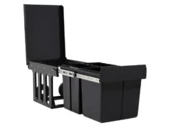 Poubelle Amovible De Cuisine Fermeture En Douceur 48 Litres Noir 02_0006109