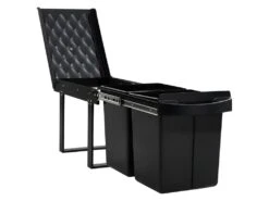 Poubelle Amovible De Cuisine Fermeture En Douceur 48 Litres Noir 02_0006061