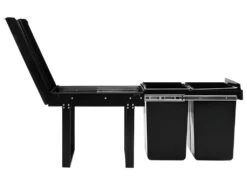 Poubelle Amovible De Cuisine Fermeture En Douceur 48 Litres Noir 02_0006061 -Electroménager Soldes accessoire et rangement cuisine 21150335