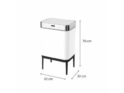 Poubelle De Recyclage Catter House Cosmos 60L 42x30x76cm En Acier Inoxydable Avec Capteur De Mouvement Et Ouverture Automatique -Electroménager Soldes accessoire et rangement cuisine 21744561