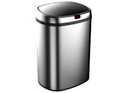 Poubelle De Recyclage Catter House Futuro 30L 34x25x52cm En Acier Inoxydable Avec Capteur De Mouvement Et Ouverture Automatique