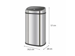 Poubelle De Recyclage Catter House Futuro 48L 39,5x28x57 Cm En Acier Inoxydable Avec Système ITouch Et Ouverture Automatique -Electroménager Soldes accessoire et rangement cuisine 21967047