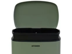 Poubelle De Recyclage Catter House Planeta 50L 42,5x34x63 Cm En Métal Avec Pédale, Bac Extractible Et Amortisseur, Vert Olive -Electroménager Soldes accessoire et rangement cuisine 21967055