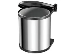Hailo Poubelle Compact-box Taille M 15 L Acier Inoxydable 3555-101 02_0006054 -Electroménager Soldes accessoire et rangement cuisine 22140185