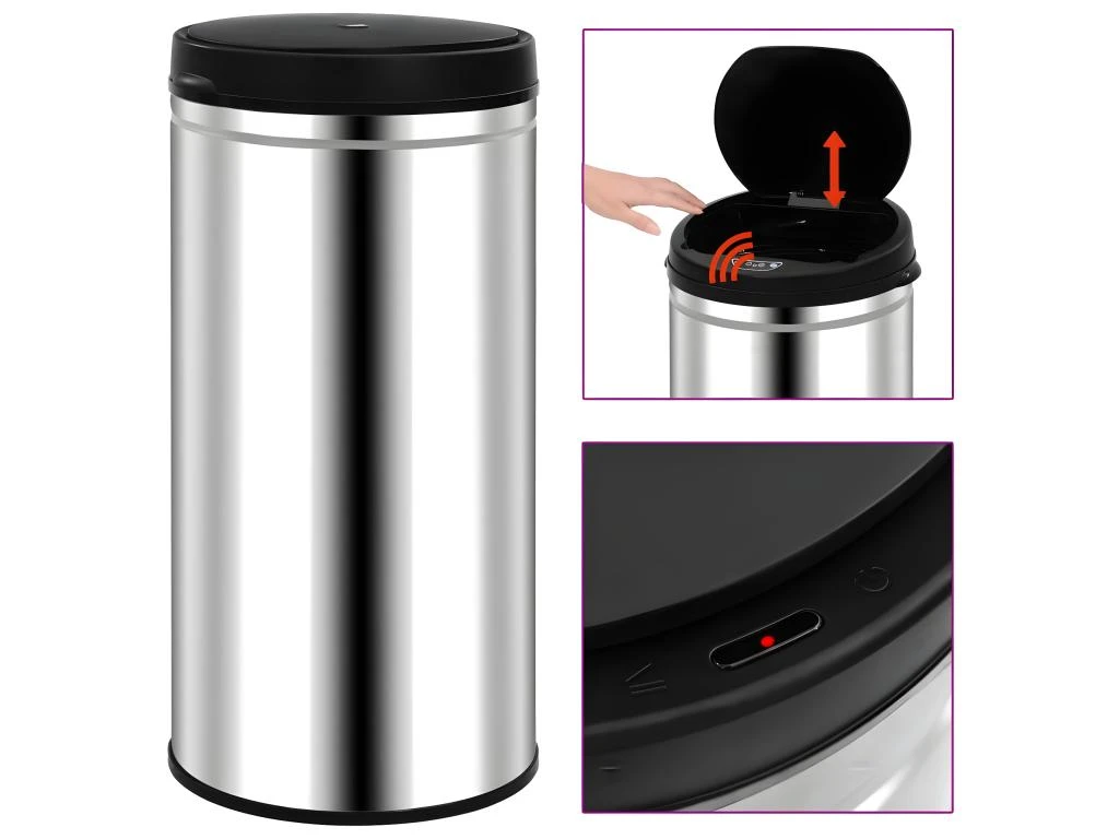 Poubelle à Capteur Automatique 70 Litres Acier Inoxydable 02_0006063 4 Poubelle à Capteur Automatique 70 Litres Acier Inoxydable 02_0006063 – Image 2