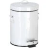 Poubelle à Pédale Vintage Cuisine Salle De Bain En Métal 5 Litres Blanc 13_0002319_2 -Electroménager Soldes accessoire et rangement cuisine 9227885