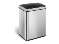 Poubelle Automatique Cuisine 50 Litres Carrée Acier Inoxydable 14_0003102