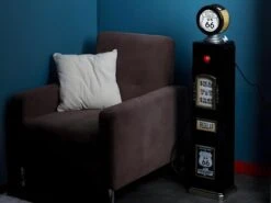 Lampe De Décoration Et Range-CD ROAD 66 - 107cm - Coloris Noir