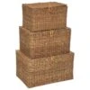 Set De 3 Malles De Rangement En Rotin 1 Set De 3 Malles De Rangement En Rotin -Electroménager Soldes banc bout de lit malle et coffre 10020139