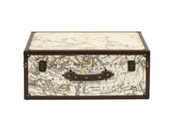 COOPER - Lot De 2 Malles De Rangements Mappemonde Vintage -Electroménager Soldes banc bout de lit malle et coffre 10020219