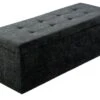 Banc Coffre De Rangement Pliable Tissu Gris Foncé 2208147 -Electroménager Soldes banc bout de lit malle et coffre 8842647