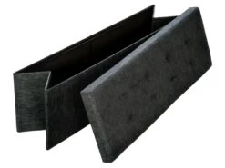 Banc Coffre De Rangement Pliable Tissu Gris Foncé 2208147 -Electroménager Soldes banc bout de lit malle et coffre 8842653