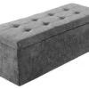 Banc Coffre De Rangement Pliable Tissu Gris Clair 2208146
