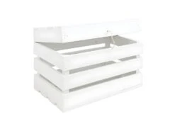 Coffre En Bois Blanc 39x33x30,5cm