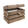 Coffre En Bois Chêne Foncé 39x33x30,5cm -Electroménager Soldes banc bout de lit malle et coffre 8926387