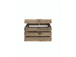 Coffre En Bois Chêne Foncé 39x33x30,5cm -Electroménager Soldes banc bout de lit malle et coffre 8926397