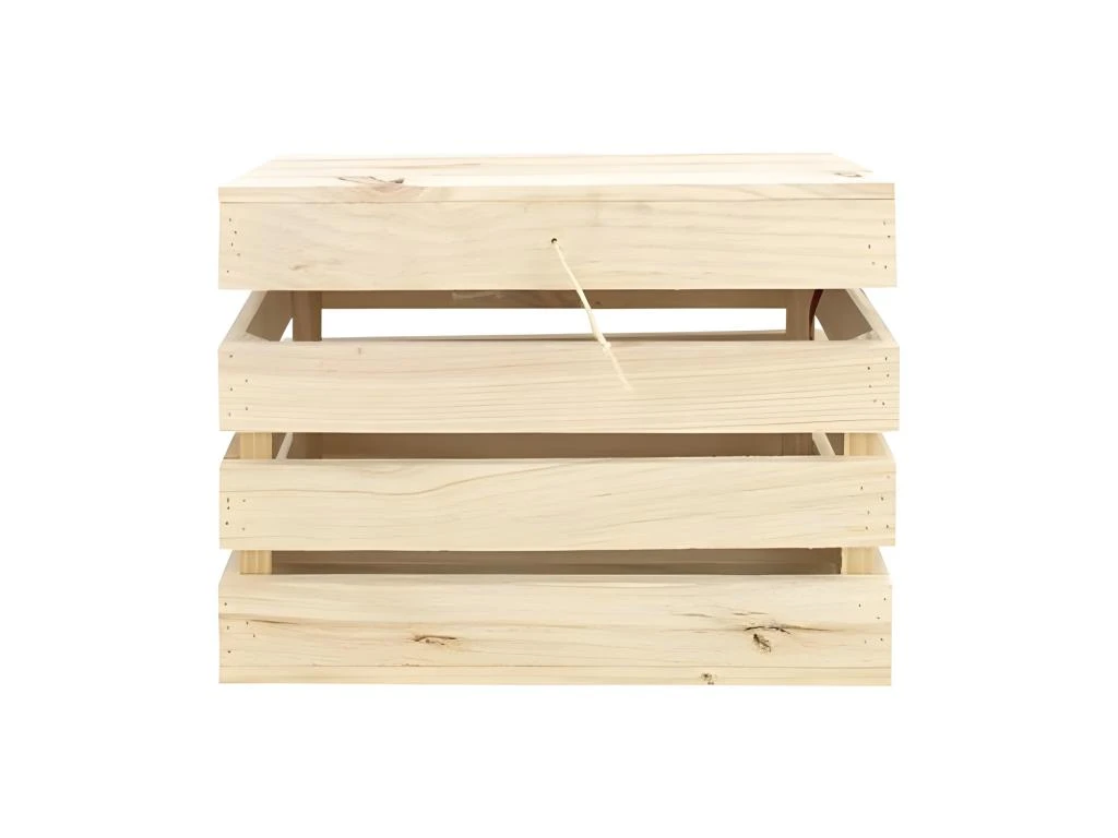 Coffre En Bois Naturel 39x33x30,5cm 3 Coffre En Bois Naturel 39x33x30,5cm