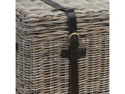 Grande Malle En Kubu Naturel Tressé Et Poignées En Simili - BANANA -Electroménager Soldes banc bout de lit malle et coffre 9175713