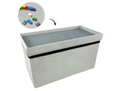 Coffre Blanc Pliable Gris Compatible Briques - Gris Clair