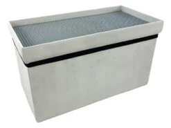 Coffre Blanc Pliable Gris Compatible Briques - Gris Clair -Electroménager Soldes banc bout de lit malle et coffre 9236055