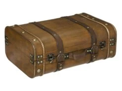 Lot De 2 Coffres De Rangement Cantines Rétro En Bois -Electroménager Soldes banc bout de lit malle et coffre 9507529