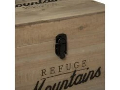 Set De 3 Malles De Rangement Carrées En Bois Et Métal -Electroménager Soldes banc bout de lit malle et coffre 9507829