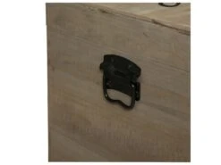 Set De 3 Malles De Rangement Carrées En Bois Et Métal -Electroménager Soldes banc bout de lit malle et coffre 9507831