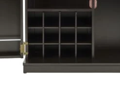 Meuble De Bar GORDON - Hévéa & MDF - Coloris Wengé -Electroménager Soldes bar 257993