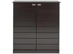 Meuble De Bar GORDON - Hévéa & MDF - Coloris Wengé -Electroménager Soldes bar 257997