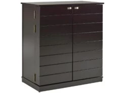 Meuble De Bar GORDON - Hévéa & MDF - Coloris Wengé -Electroménager Soldes bar 257999