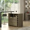 Meuble De Bar Pivotant METEORITE - 2 Portes & 2 Niches - MDF Plateau Effet Granite -Electroménager Soldes bar 267879
