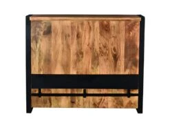 Meuble De Bar HARLEM - Bois De Manguier & Métal - Naturel -Electroménager Soldes bar 354433