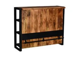 Meuble De Bar HARLEM - Bois De Manguier & Métal - Naturel -Electroménager Soldes bar 354435