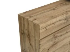 Meuble De Bar Pivotant - 2 Portes, 1 Tiroir Et 1 Niche - MDF - Naturel Et Noir - ELDIR -Electroménager Soldes bar 475883