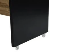 Meuble De Bar Pivotant - 2 Portes, 1 Tiroir Et 1 Niche - MDF - Naturel Et Noir - ELDIR -Electroménager Soldes bar 475889