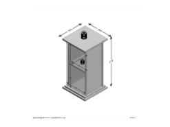 Colonne De Rangement 1 Porte H57,4 Cm - Essex -Electroménager Soldes bibliotheque vitrine et etagere 11453813