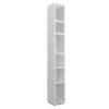 Etagère 191 Cm étroite 6 Niches Blanc - Blanc