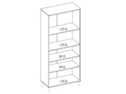 Buffet De Cuisine WAJDI - 4 Portes Et 1 Niche - Blanc Et Chêne -Electroménager Soldes buffet de cuisine 437325