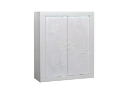 Vaisselier 2 Portes Laqué Blanc à LEDs - MARKS