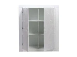 Vaisselier 2 Portes Laqué Blanc à LEDs - MARKS -Electroménager Soldes buffet 11127779