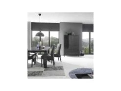 Vaisselier 4 Portes Marbre Noir Brillant - CALABRE 9 Vaisselier 4 Portes Marbre Noir Brillant - CALABRE -Electroménager Soldes buffet 11127941