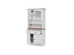 Vaisselier 4 Portes 2 Tiroirs Bois/Blanc - DARANMI -Electroménager Soldes buffet 11128295