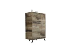 Vaisselier Armoire De Salon 4 Portes Planches Bois - PALERME