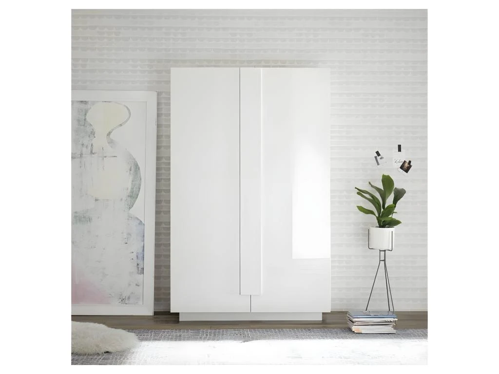 Vaisselier 2 Portes Laqué Blanc Brillant - STARS 6 Vaisselier 2 Portes Laqué Blanc Brillant - STARS – Image 4