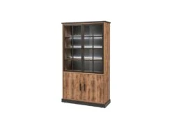Vaisselier Lumineux 4 Portes Bois Tropical - TESSA
