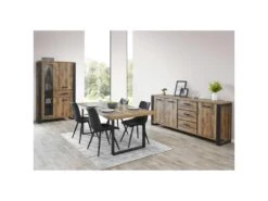 Vaisselier 3 Portes 1 Tiroir Effet Bois Tropical - BRUNO -Electroménager Soldes buffet 11140487