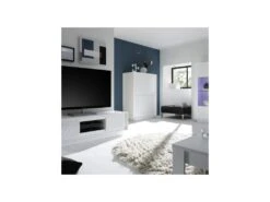 Vaisselier Relief Bandes Ondulées - RIMINI -Electroménager Soldes buffet 11140521